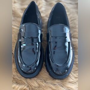Zara Black Leather Shoes